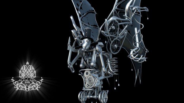 steampunk chuvak 3D Model .c4d .max .obj .3ds .fbx .stl .blend 