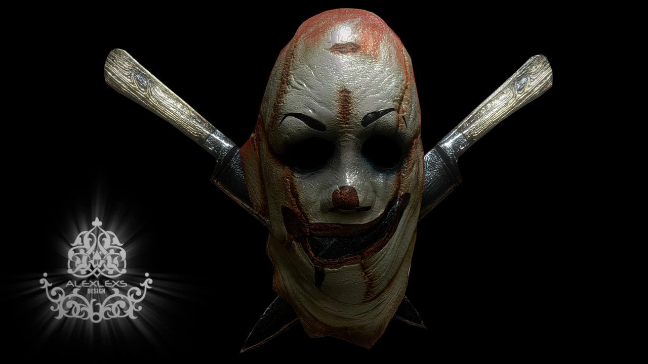 knives and mask 3D Model .c4d .max .obj .3ds .fbx .stl .blend 