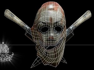 knives and mask 3D 模型