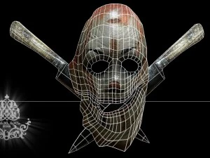 knives and mask 3D Model