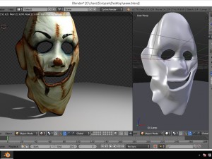 knives and mask 3D 模型
