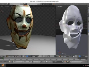 knives and mask 3D Model