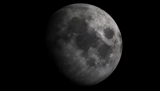 real 3d moon 3Dモデル .c4d .max .obj .3ds .fbx .stl .blend 