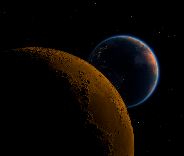earth and moon 3D 模型 .c4d .max .obj .3ds .fbx .stl .blend 