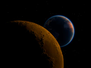 terra e luna Modello 3D