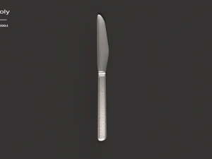 kitchen knife and fork - textured 3D Model