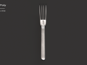 kitchen knife and fork - textured 3D 모델