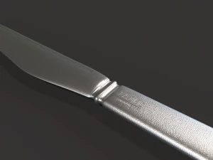 kitchen knife and fork - textured 3D Model