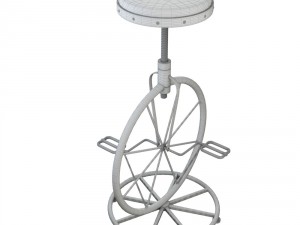 charles bicycle wheel adjustable bar stool 3D Модель