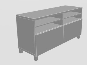 ikea besta tv stand 3D Model