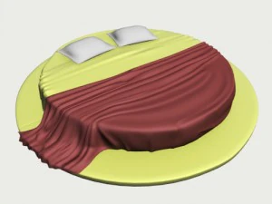 okrągłe ł&oacute;żko Model 3D