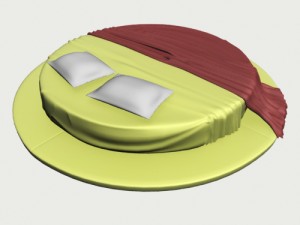 circle bed 3Dモデル