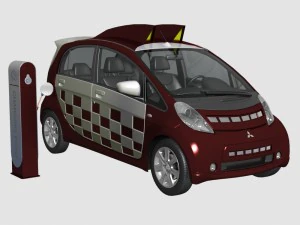 samoch&oacute;d mitsubishi Model 3D