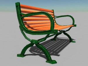 bench 3d 3D Model