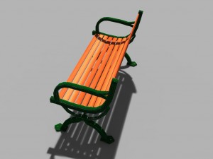 bench 3d 3D Model