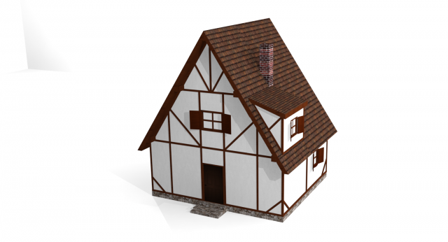 small house fahverk 3Dモデル .c4d .max .obj .3ds .fbx .stl .blend 