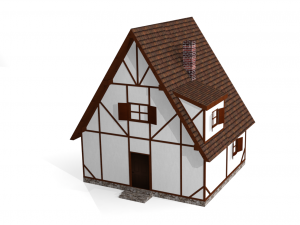 small house fahverk 3D 모델