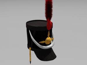 shako 1808 year napoleonic wars 3D Model