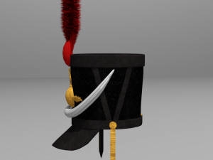 shako 1808 year napoleonic wars 3D Model