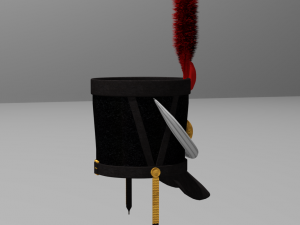 shako 1808 year napoleonic wars 3D Model