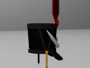 shako 1808 year napoleonic wars 3D Model