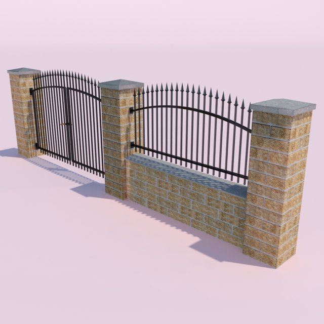 forging fence and gate Modello 3D .c4d .max .obj .3ds .fbx .stl .blend 