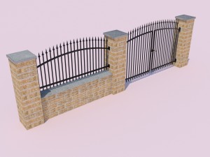 forging fence and gate Modello 3D