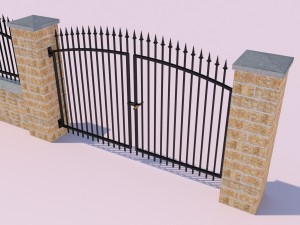 forging fence and gate Modello 3D