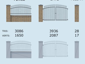 forging fence and gate Modello 3D