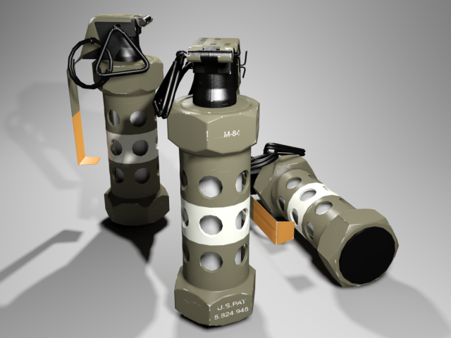 m84 stun grenade 3D-Modell .c4d .max .obj .3ds .fbx .stl .blend 