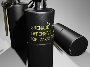 mk3a2 concussion offensive grenade 3D मॉडल