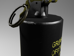 mk3a2 concussion offensive grenade 3D मॉडल