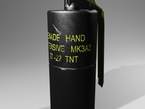 mk3a2 concussion offensive grenade 3D मॉडल