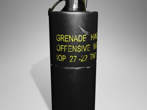 mk3a2 뇌진탕 공격 수류탄 3D 모델