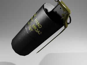 mk3a2 concussion offensive grenade 3D मॉडल