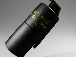 mk3a2 concussion offensive grenade 3D मॉडल