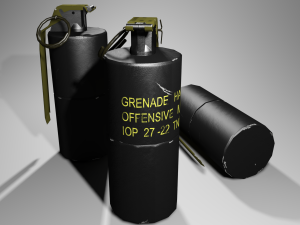 mk3a2 concussion offensive grenade 3D Model