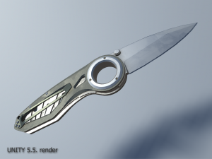 pocket gerber knife pbr 3D Model