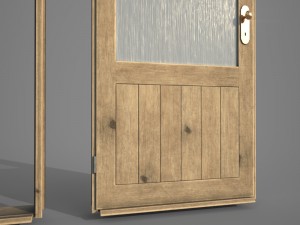 old wooden door pbr 3D Model