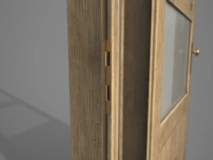 old wooden door pbr 3D Model
