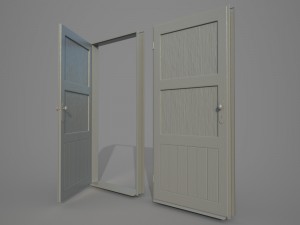 old wooden door pbr 3D Model