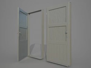old wooden door pbr 3D Model
