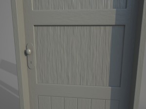 old wooden door pbr 3D Model