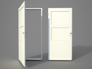 old wooden door pbr 3D Model