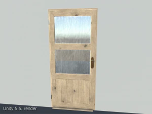 old wooden door pbr 3D Model