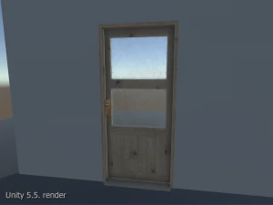 old wooden door pbr 3D Model