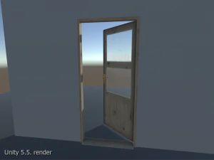 old wooden door pbr 3D Model