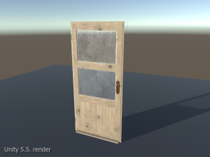old wooden door pbr 3D Model