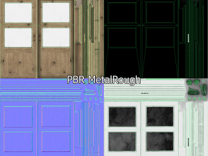 old wooden door pbr 3D Model
