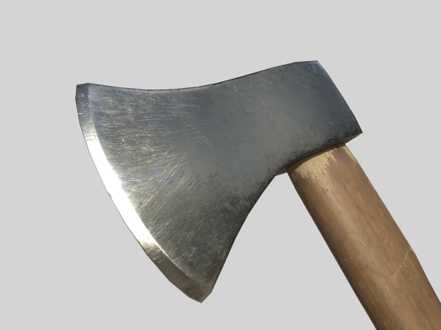 old axe pbr 3D Model .c4d .max .obj .3ds .fbx .stl .blend 